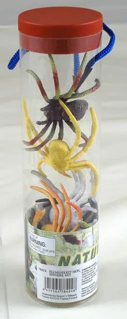 Set di giocattoli di plastica «Plastic spider assortment» (Nature World)