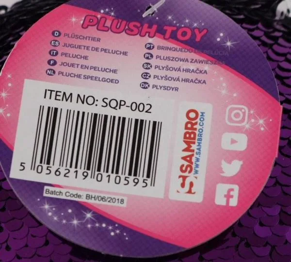 Giocattolo morbido con paillettes «Plush clip-on and Plush toy» — foto 7 dell'alert A12/0955/19