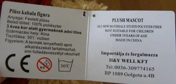 Giocattolo morbido «Plush Mascot / Plüss kabala figura» — foto 2 dell'alert A12/1373/18