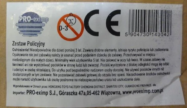 Set della polizia di giocattoli «Police / Zestaw policyjny» — foto 6 dell'alert A12/1013/17