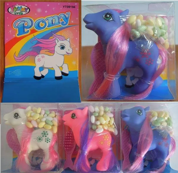 Giocattolo di plastica con dolci «Pony» (Yummy Toys)