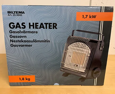 Riscaldatore a gas portatile «Portable gas heater» (Biltema)