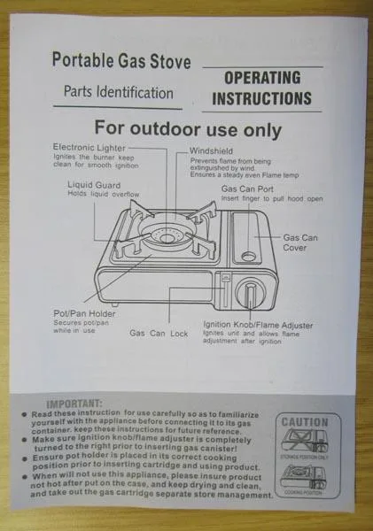 Stufa a gas portatile «Portable gas stove» — foto 4 dell'alert A12/1363/19