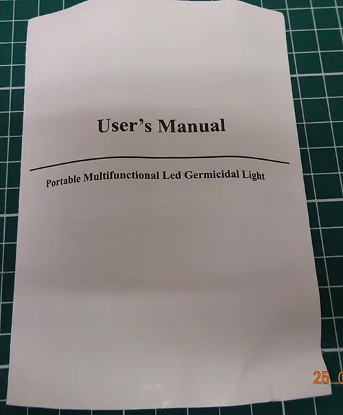 Lampada UV portatile «Portable Multifunctional LED Germicidal Light» — foto 6 dell'alert A12/01631/20