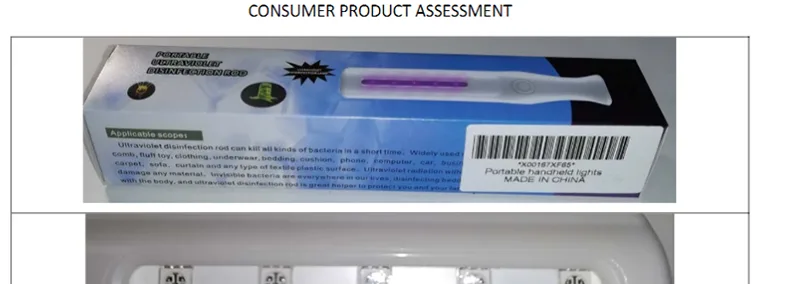 Luce UV portatile «Portable Ultraviolet Disinfection Rod» — foto 1 dell'alert A12/01064/20