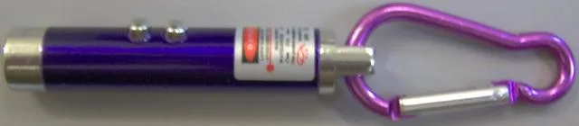 Portachiavi puntatore laser "3 in 1 Laser &amp; LED Light" (Kaliqi)