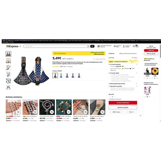 Portabebè «Porte bébé en formede kangourou pour nouveau né,sac à dos enveloppant pour toutpetits,br…»