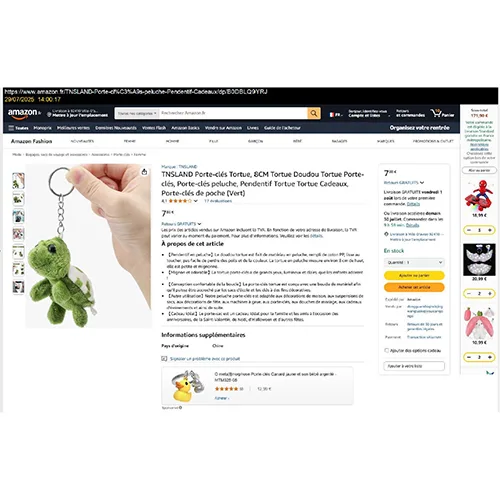 Portachiavi «Porte-clés Tortue - Cute mini turtle pendant» (TNSLAND)
