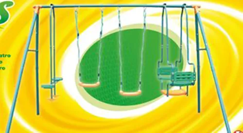 Gioca cornice con scivolo e altalene «PORTIQUE QUATRO / OASIS» (MAXITOYS)