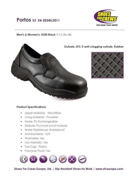 Scarpe di sicurezza «Portos Black» (Shoes for Crews)