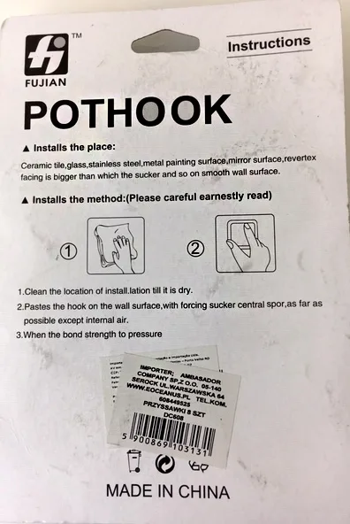 Ganci di plastica «Pothook» — foto 2 dell'alert A12/00463/20