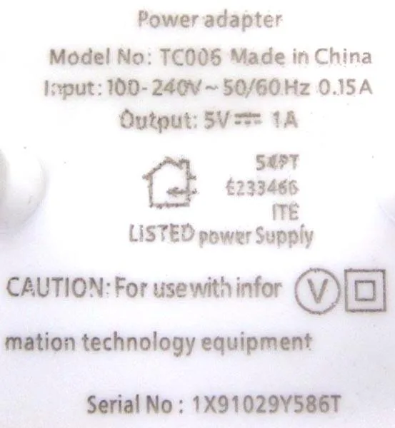Unità di alimentazione «Power Adapter» — foto 2 dell'alert A12/0930/17