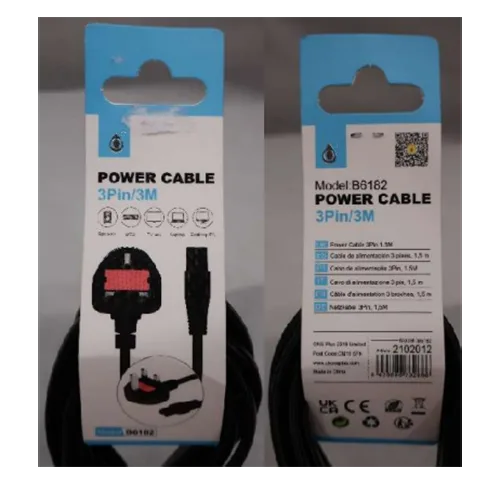 Caricabatterie da cavo di alimentazione «Power Cable 3Pin/3M» — foto 2 dell'alert SR/03565/25