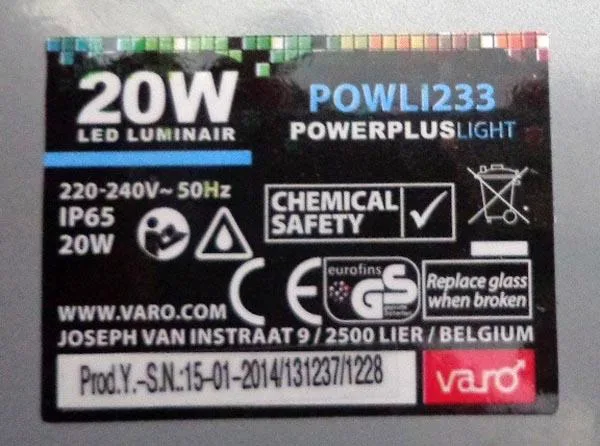 Proiettore a LED «POWERPLUSLIGHT POWLI233 Portable LED Floodlight» — foto 3 dell'alert A12/1393/19