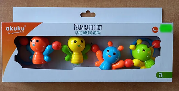 Giocattolo del sonaglio «Pram rattle toy» (AKUKU)