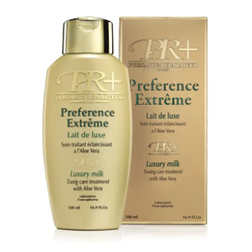 Crema schiarente per la pelle «Préférence extrême, lait de luxe, soin traitant éclaircissant à l'aloe vera» (PR+)