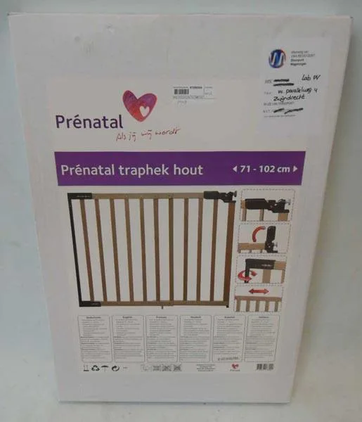 Cancello di sicurezza per bambini «Prénatal traphek hout ('Wooden stairgate')» (Prénatal)