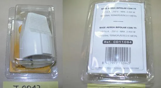 Presa bipolare trainante con contatto terra — foto 1 dell'alert 0832/07