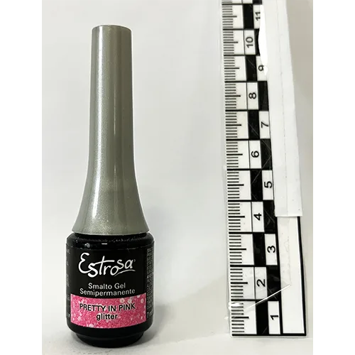 Smalto per unghie in gel «Pretty in Pink - glitter» (Estrosa)