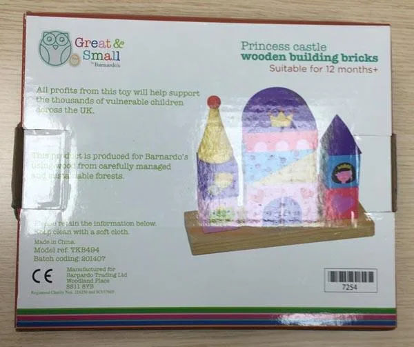 Giocattolo di legno «Princess castle wooden building bricks» (Great &amp; Small / Barnardo's)