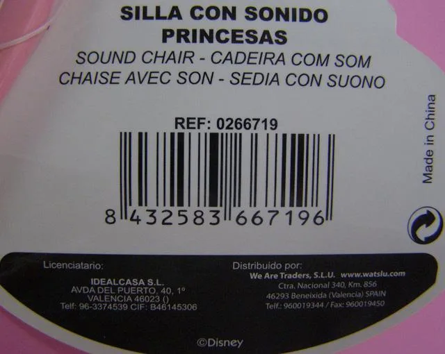 Sedia per bambini «Princess - Sound chair» (Disney)