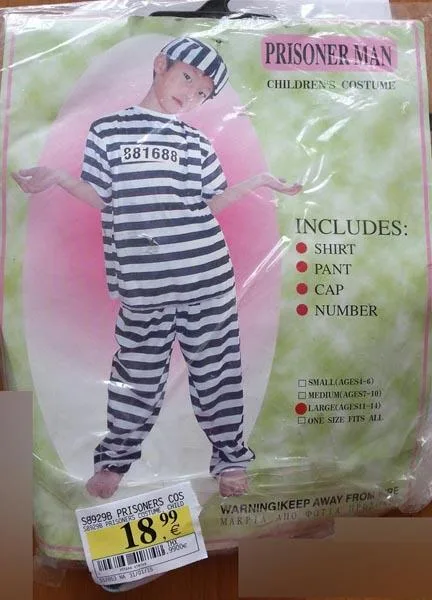 Costume di fantasia «PRISONER MAN» (Unknown)