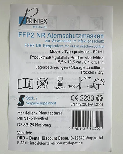 Maschera filtro antiparticolato «priuMask» — foto 2 dell'alert A12/01580/21