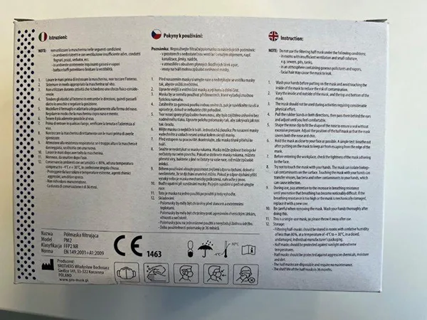 Maschera filtro antiparticolato «PRO MASK FFP2 Protective Mask» — foto 7 dell'alert A12/01130/22