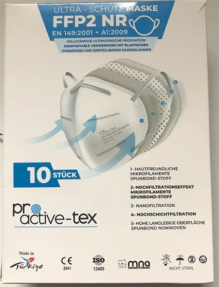 Maschera filtro antiparticolato «Proactive-tex MASK- 05» — foto 4 dell'alert A12/01773/22