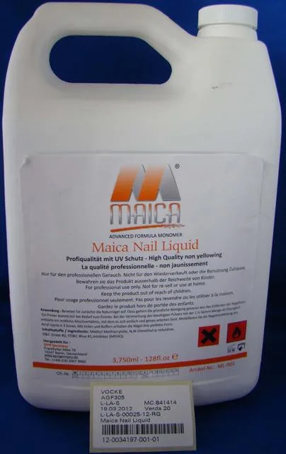 Prodotto di modellazione delle unghie "Maica Nail Liquid" &amp; #13; &amp; #13; — foto 1 dell'alert A12/0956/12