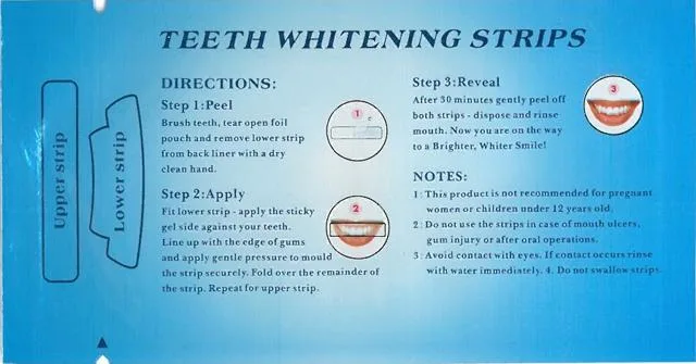 Prodotto sbiancante dei denti "Teeth strisce sbiancanti/ — foto 3 dell'alert 0638/12