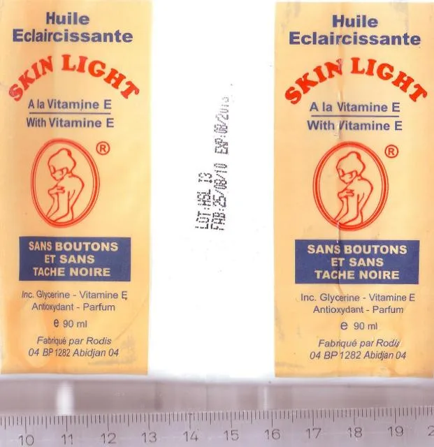 Prodotto schiarimento della pelle "Huile Eclaircissante" &amp; #13; (Skin Light)