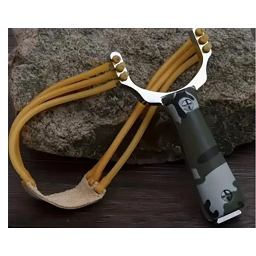 Fionda «Professional Camouflage Handle Slingshot, Outdoor Training Slingshot for Practice» — foto 1 dell'alert OR/00040/25