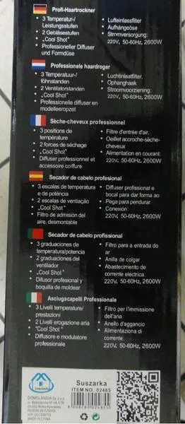 Asciugacapelli «Professional Hair Dryer» — foto 2 dell'alert A12/1391/18