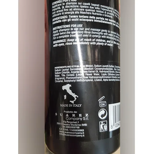 Shampoo «Professional Milano shampoo Argan nutriente idratante» — foto 2 dell'alert A12/01329/24