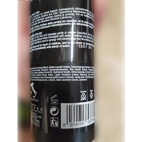 Shampoo «Professional Milano shampoo Argan nutriente idratante» — foto 3 dell'alert A12/01329/24