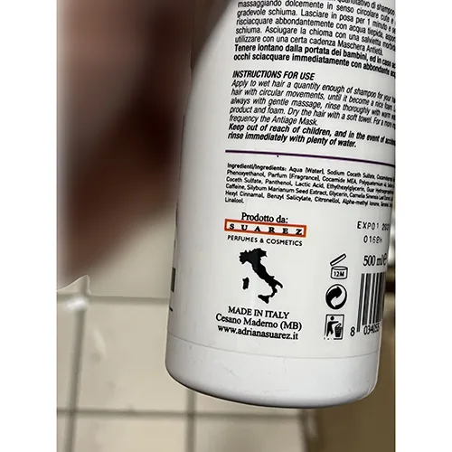 Shampoo «Professional Milano shampoo azione anti età» — foto 3 dell'alert A12/01318/24