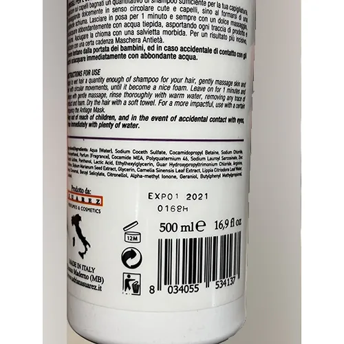 Shampoo «Professional Milano shampoo azione anti età» — foto 4 dell'alert A12/01318/24