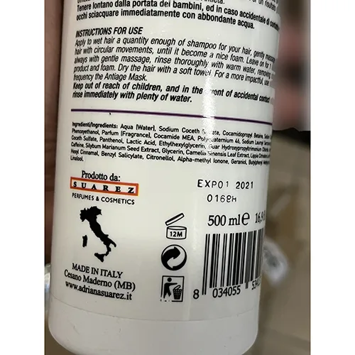 Shampoo «Professional Milano shampoo azione anti età» — foto 6 dell'alert A12/01318/24
