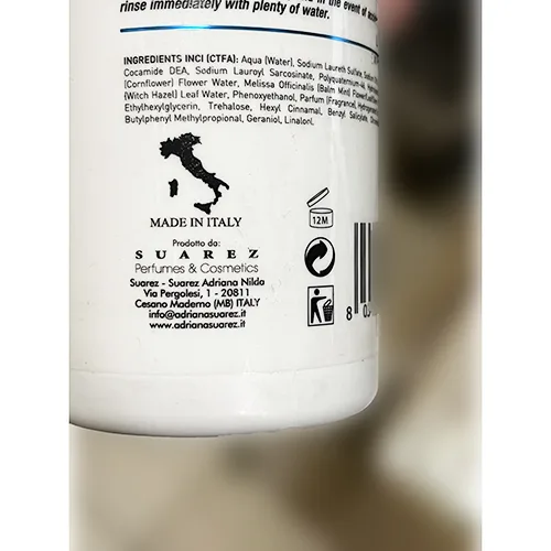Shampoo «Professional Milano shampoo idratante nutriente» — foto 4 dell'alert A12/00540/24