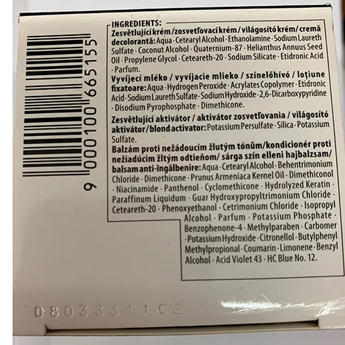 Tinture per capelli «Professional Performance Permanent Lightener» — foto 5 dell'alert SR/01236/25