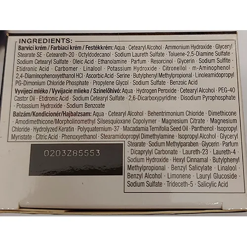 Tinture per capelli «Professional Performance» — foto 4 dell'alert SR/01532/25
