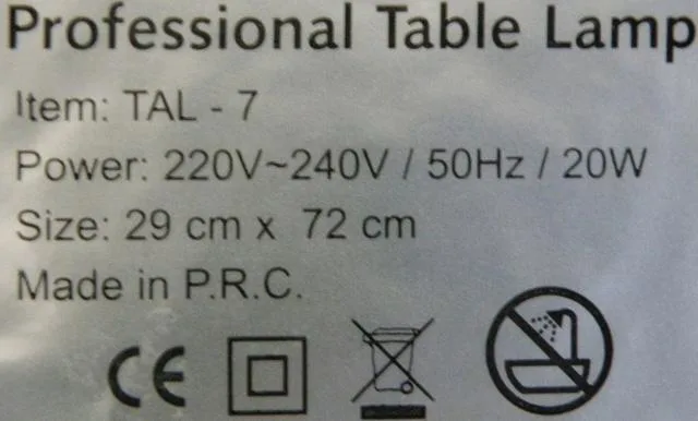 Lampada da tavolo «Professional Table Lamp» — foto 2 dell'alert A12/1721/13