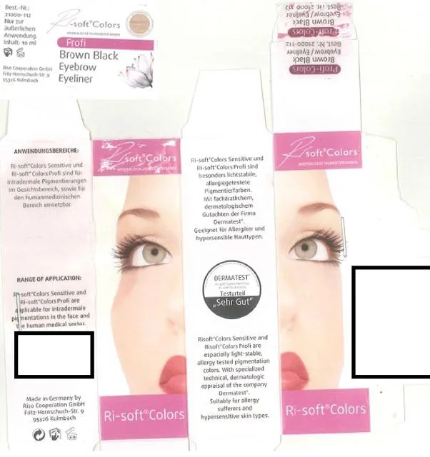 Inchiostro del tatuaggio «Profi Colors Brown Black Eyebrow / Eyeliner» — foto 1 dell'alert A12/0177/13