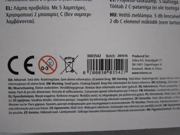 Torcia giocattolo «projector torch» — foto 3 dell'alert A11/0048/18