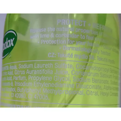 Sapone liquido per le mani «PROTECT + REFRESH HANDWASH LIME & CORIANDER ANTIBACTERIAL» — foto 6 dell'alert A12/01092/24