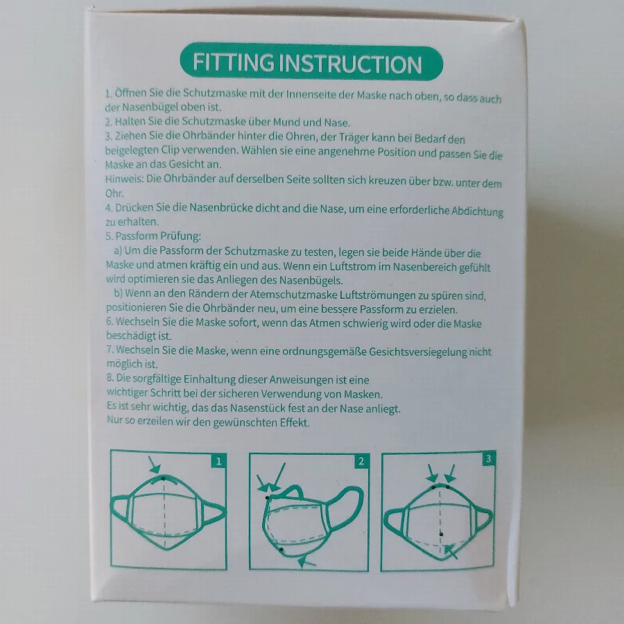 Maschera filtro antiparticolato «Protective Face Mask» — foto 2 dell'alert A12/01658/22