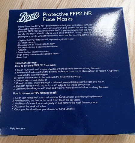 Maschera filtro particella «Protective FFP2 NR Face Masks» — foto 4 dell'alert A12/00341/22