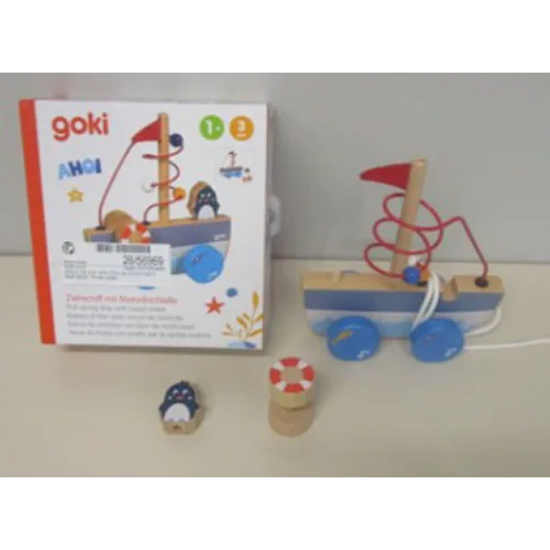 Giocattolo di legno «Pull-along ship with bead maze» — foto 6 dell'alert OR/00117/26