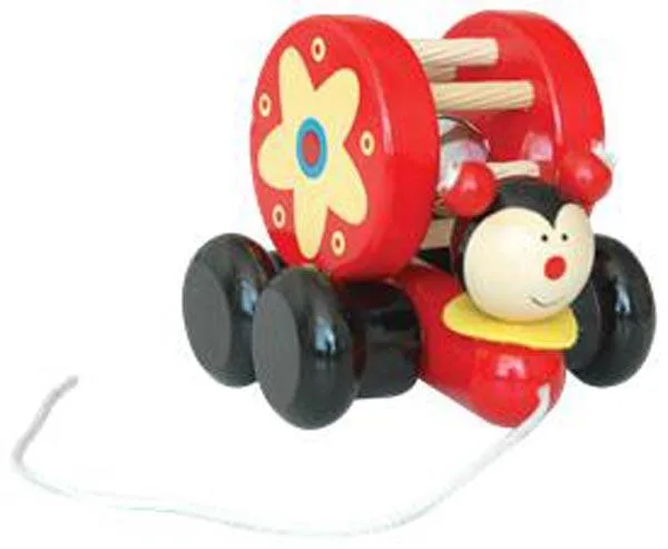 Tirare lungo giocattolo di legno «Pull Along Wooden Ladybird» (Great &amp; Small / Barnardo's)